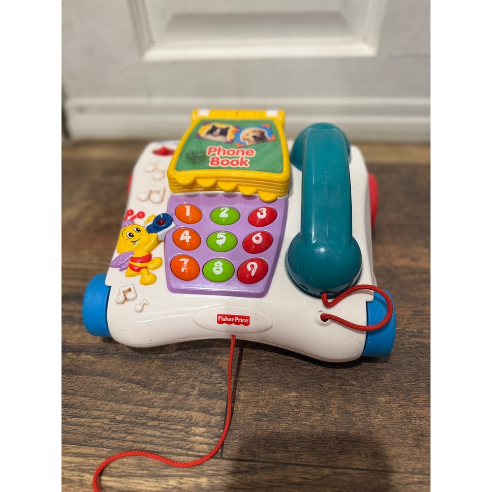 Fisher-Price Pull Along Phone Book Toy Musical Interactive Learning B6753